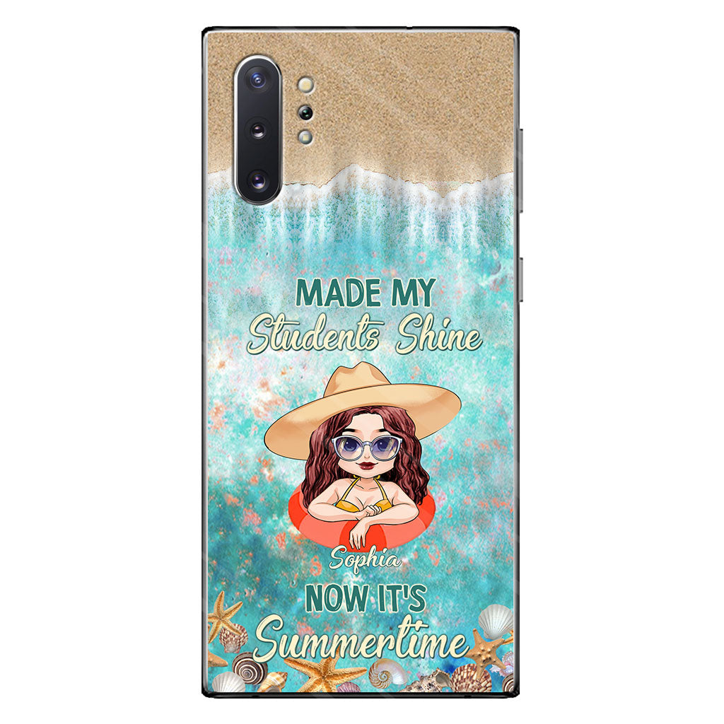 Got My Mind On Summer - Personalized Teacher Phone Case