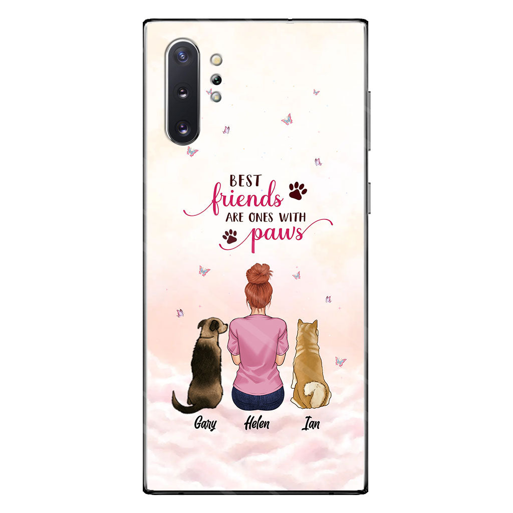 Best Friends Are Ones With Paws - Personalized Dog Clear Phone Case