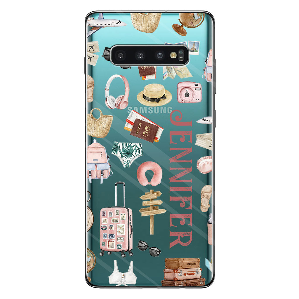 Just A Girl Who Loves Traveling - Personalized Travelling Clear Phone Case