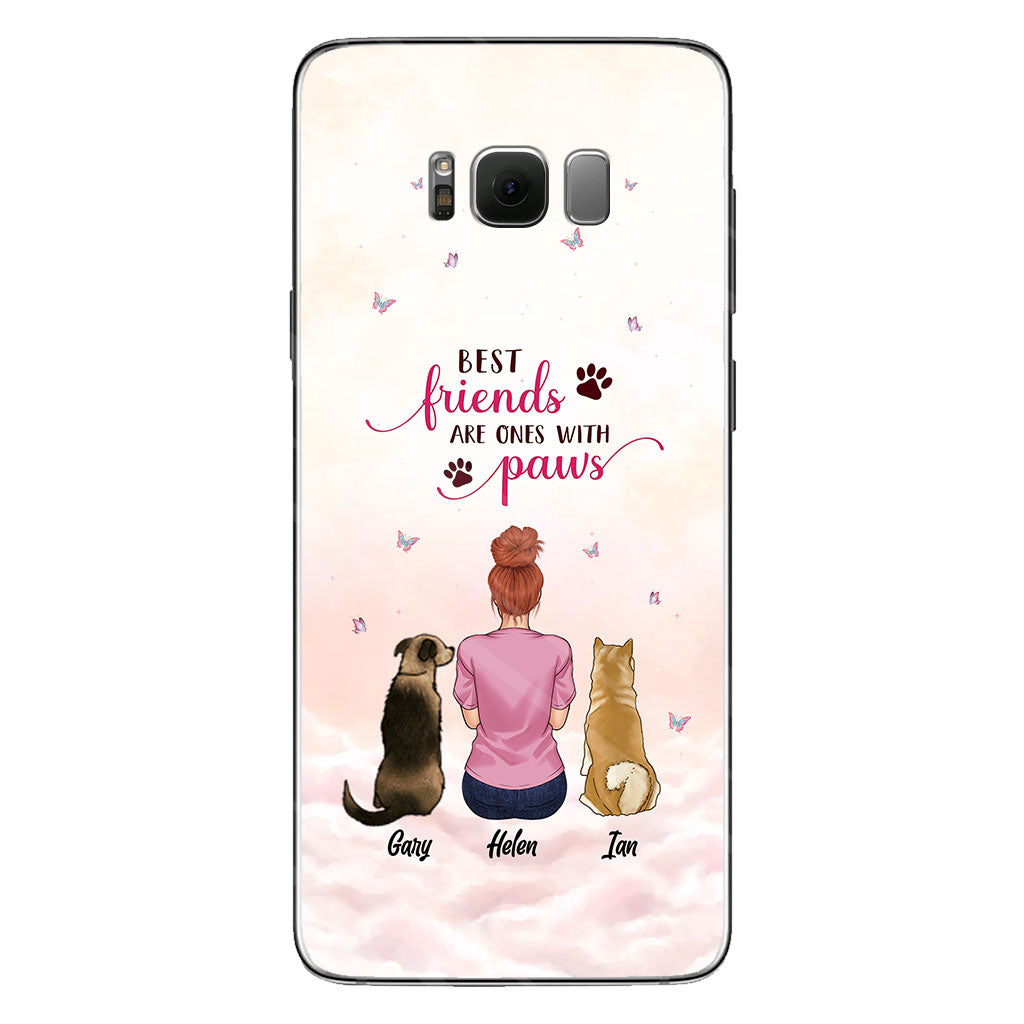 Best Friends Are Ones With Paws - Personalized Dog Clear Phone Case