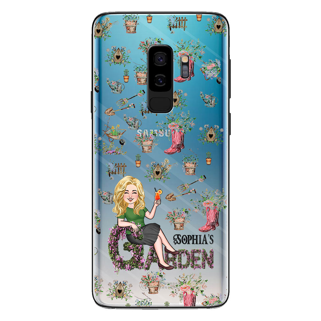 And Into The Garden I go - Personalized Gardening Clear Phone Case