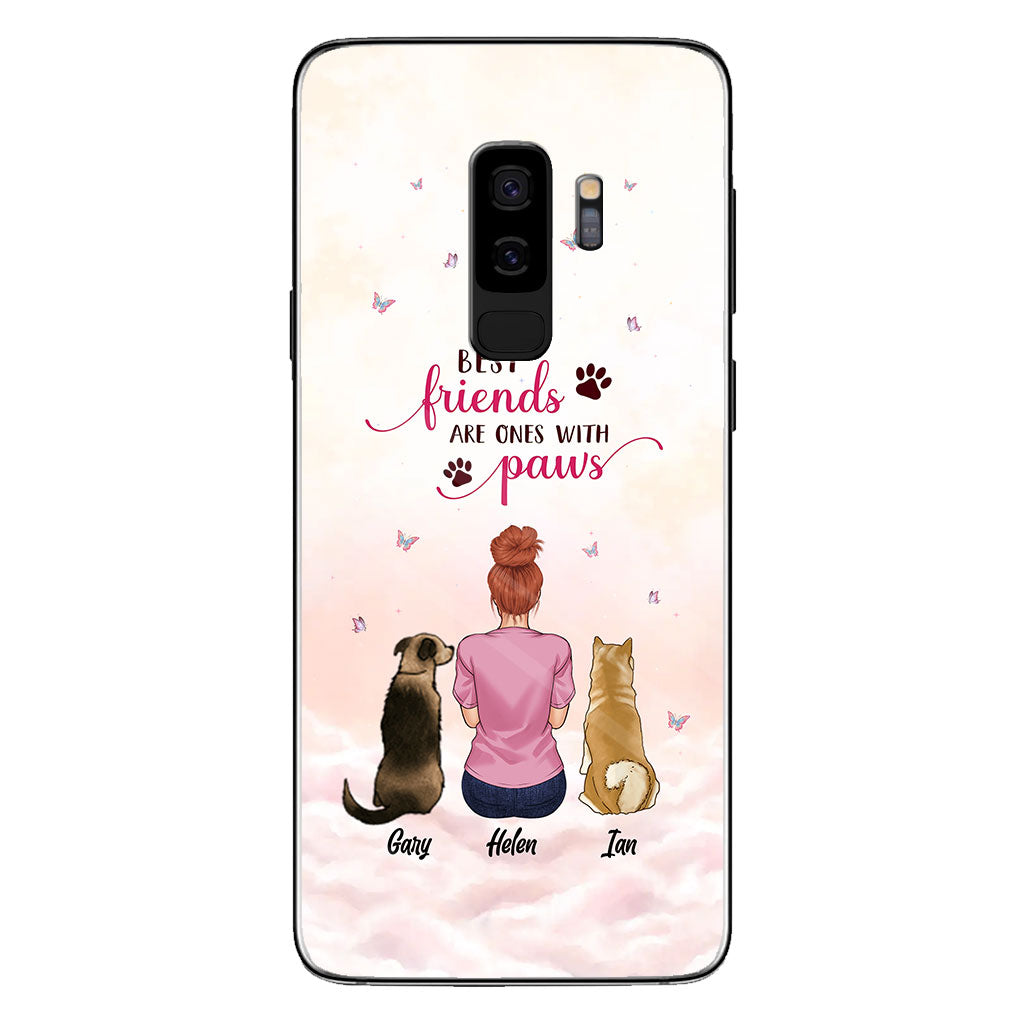 Best Friends Are Ones With Paws - Personalized Dog Clear Phone Case