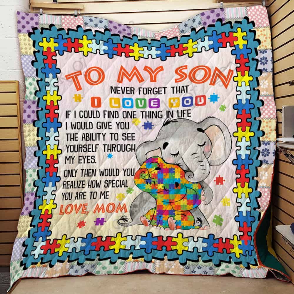 To My Son Autism - Autism Awareness Quilt 0921