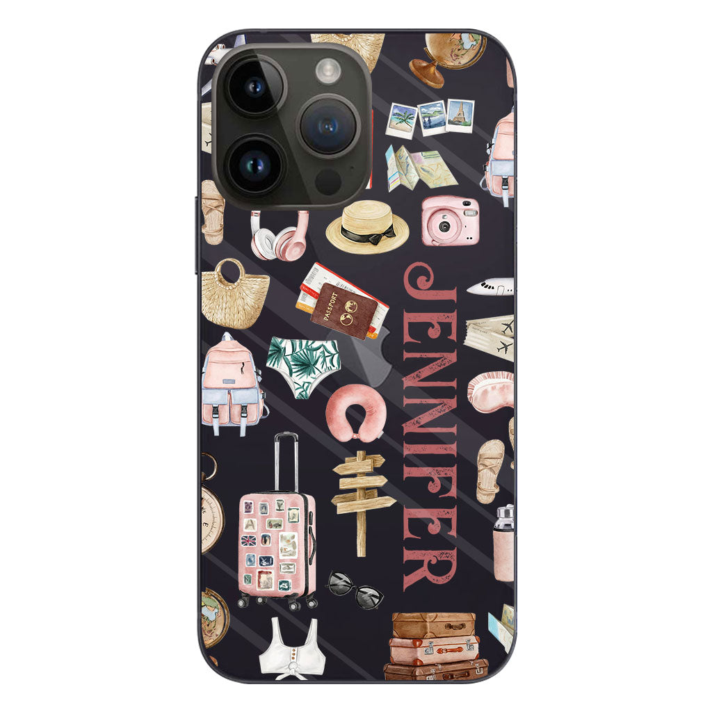 Just A Girl Who Loves Traveling - Personalized Travelling Clear Phone Case