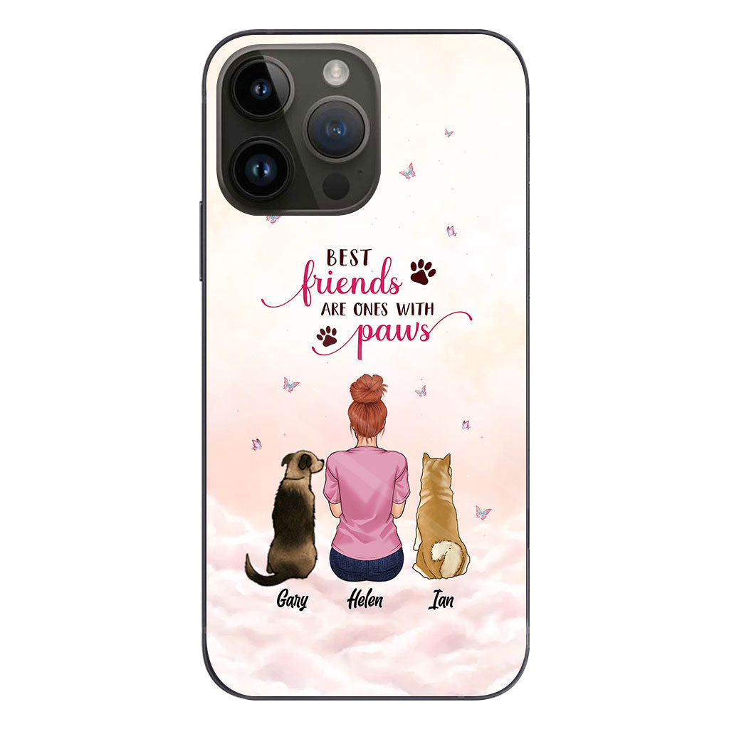 Best Friends Are Ones With Paws - Personalized Dog Clear Phone Case