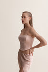 Picture of Silk corset top in blush