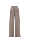 Picture of Wool Wide Leg Trousers in Brown