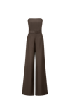 Picture of Wool Belted Jumpsuit in Brown