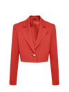Picture of Wool Cropped Oversized Blazer in Red