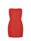 Picture of Wool Mini Corset Dress in Red