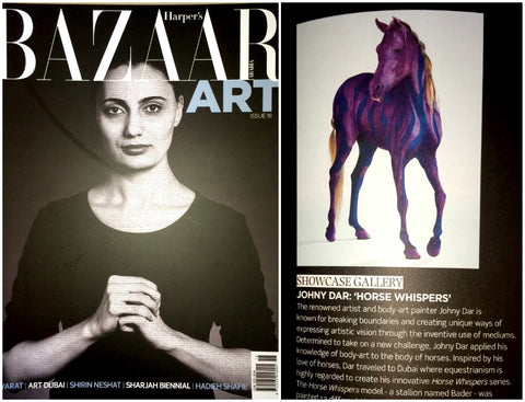 Harper's Bazaar Art featuring Horse Whispers by Johny Dar's body painted horse