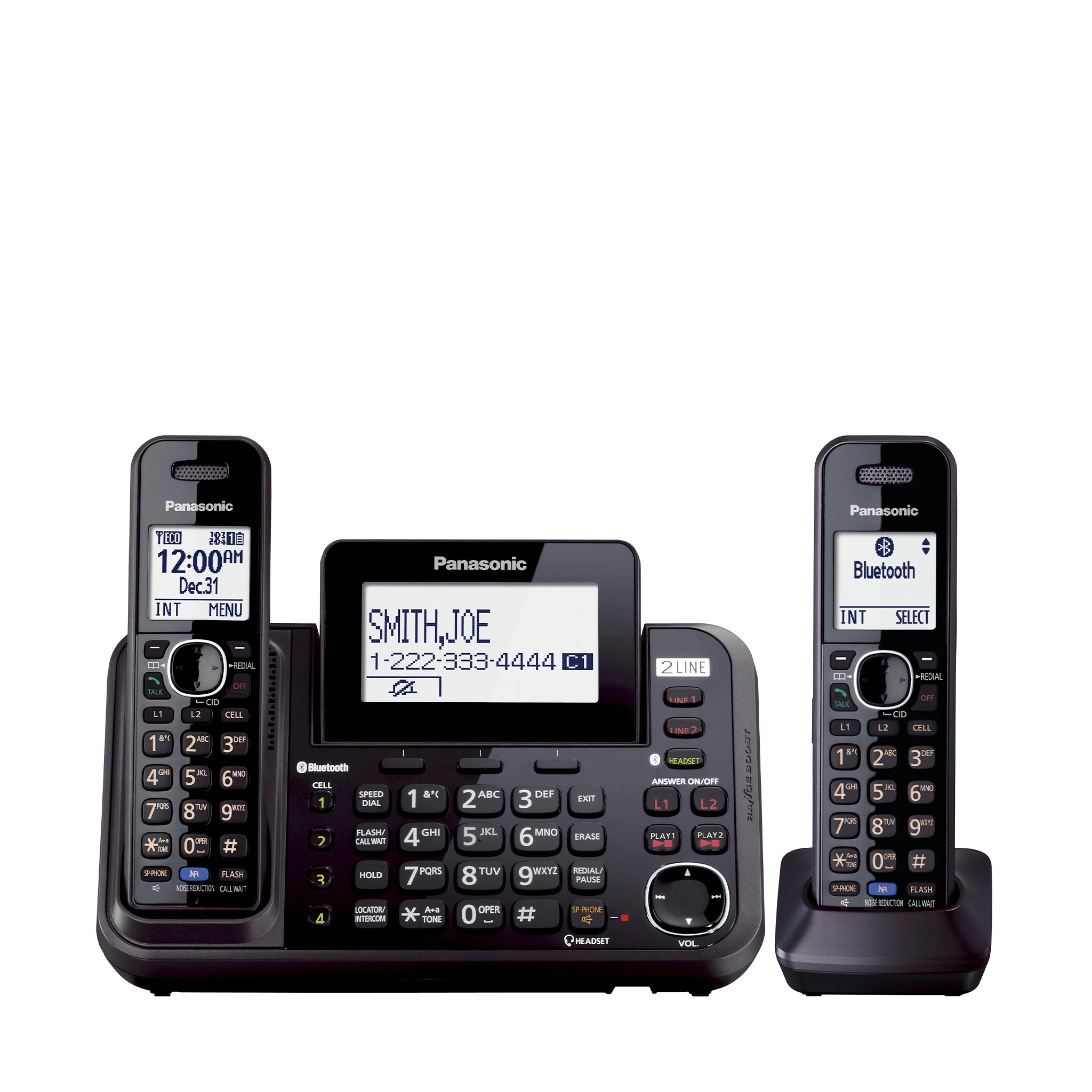 Panasonic KX-TGL463S Link2Cell Trio Handsets Single Line Cordless Phone -  Silver