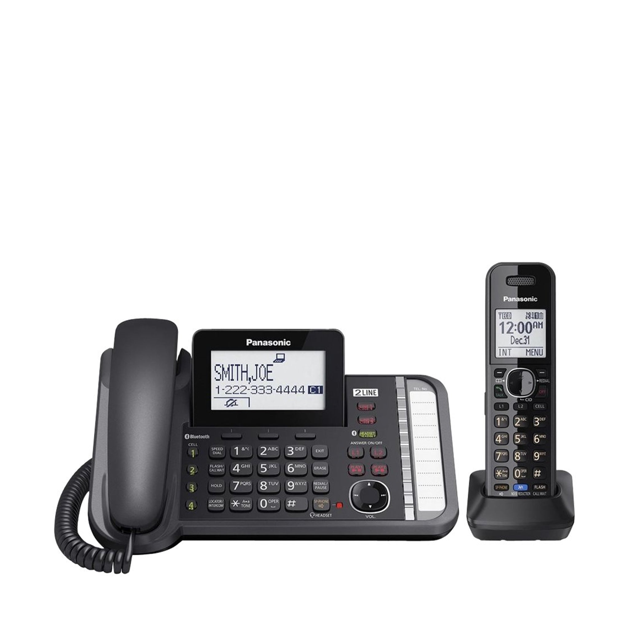 Panasonic 4-Line Compatible Office Phone System, Corded Base 