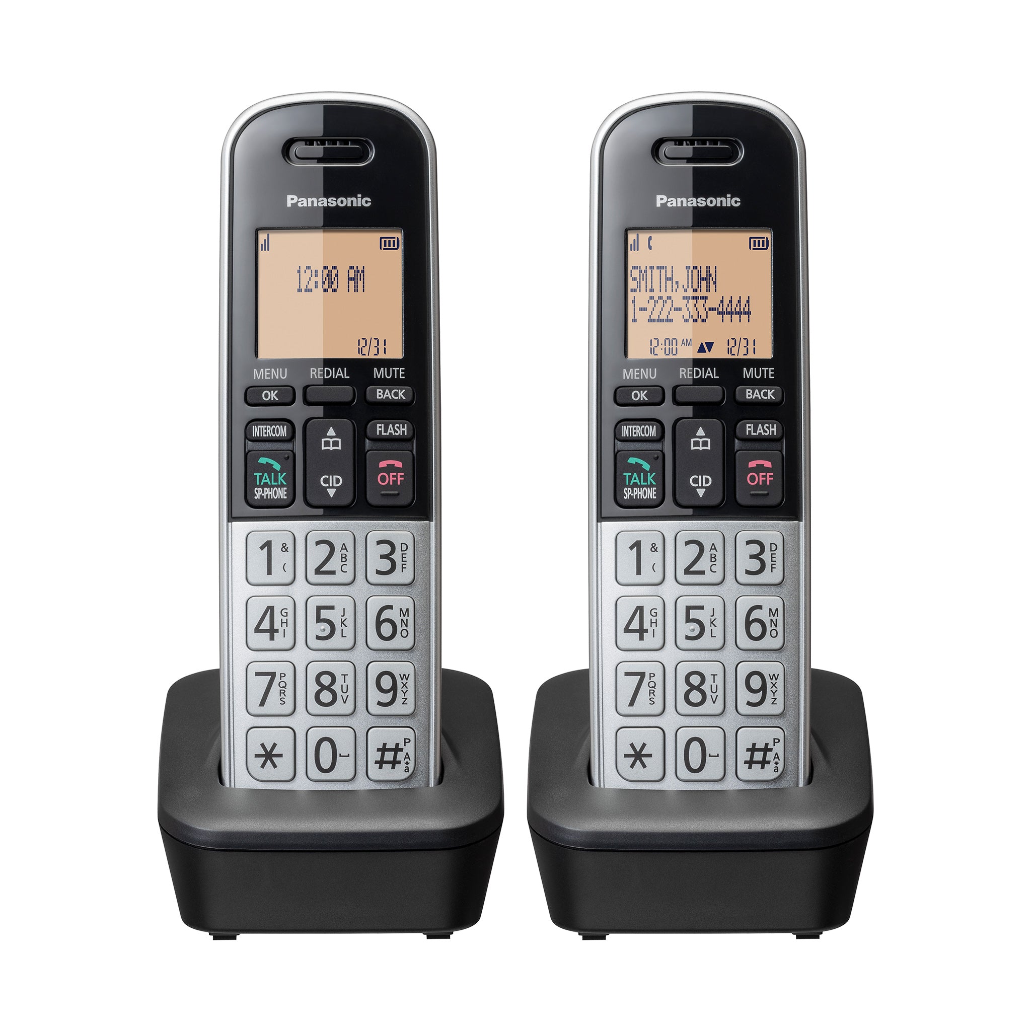 Panasonic Expandable Cordless Phone System with Amber Backlit 