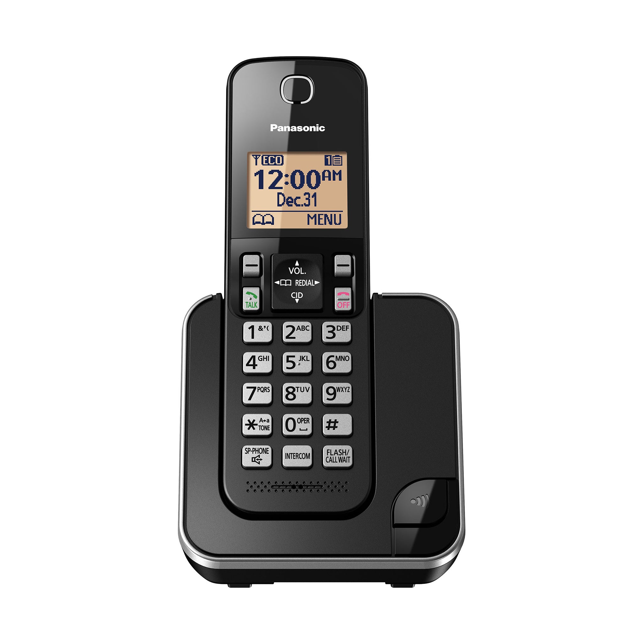 Panasonic KX-TG4133M DECT 6.0 Teléfono inalámbrico con sistema de  contestación, gris metálico, 3 teléfonos