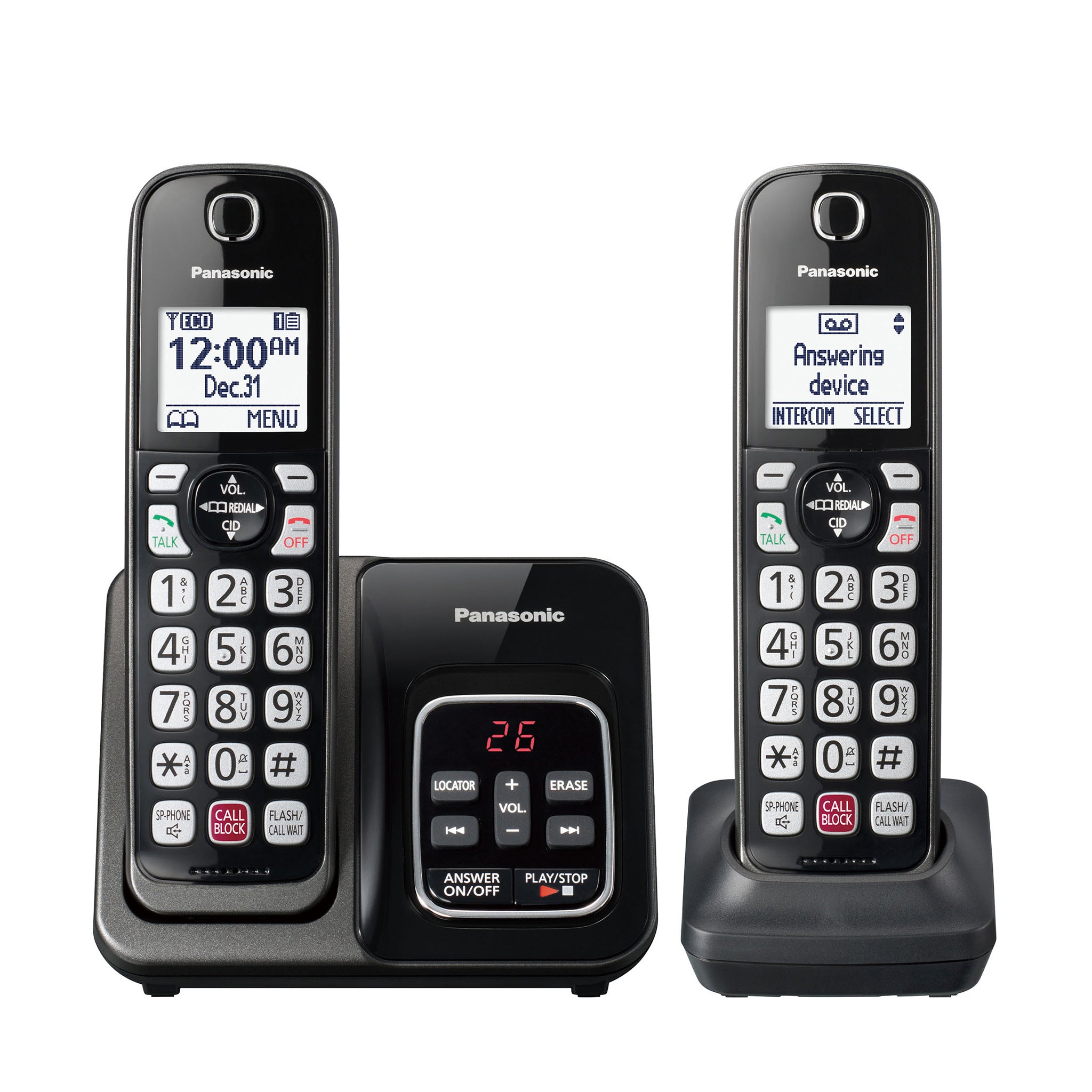 Panasonic Cordless Phone System with Digital Answering Machine, KX 