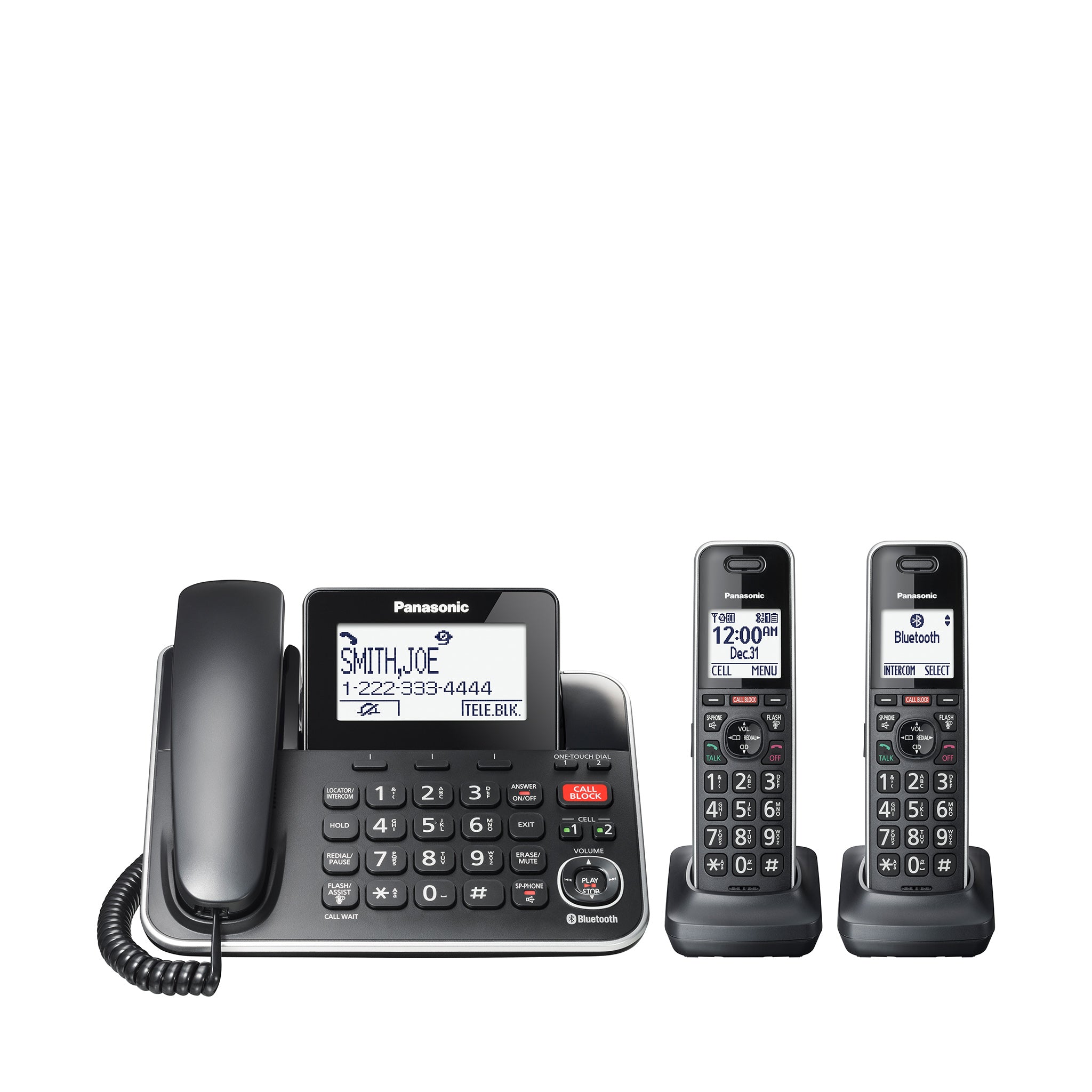 Panasonic 4-Line Compatible Office Phone System, Corded Base 