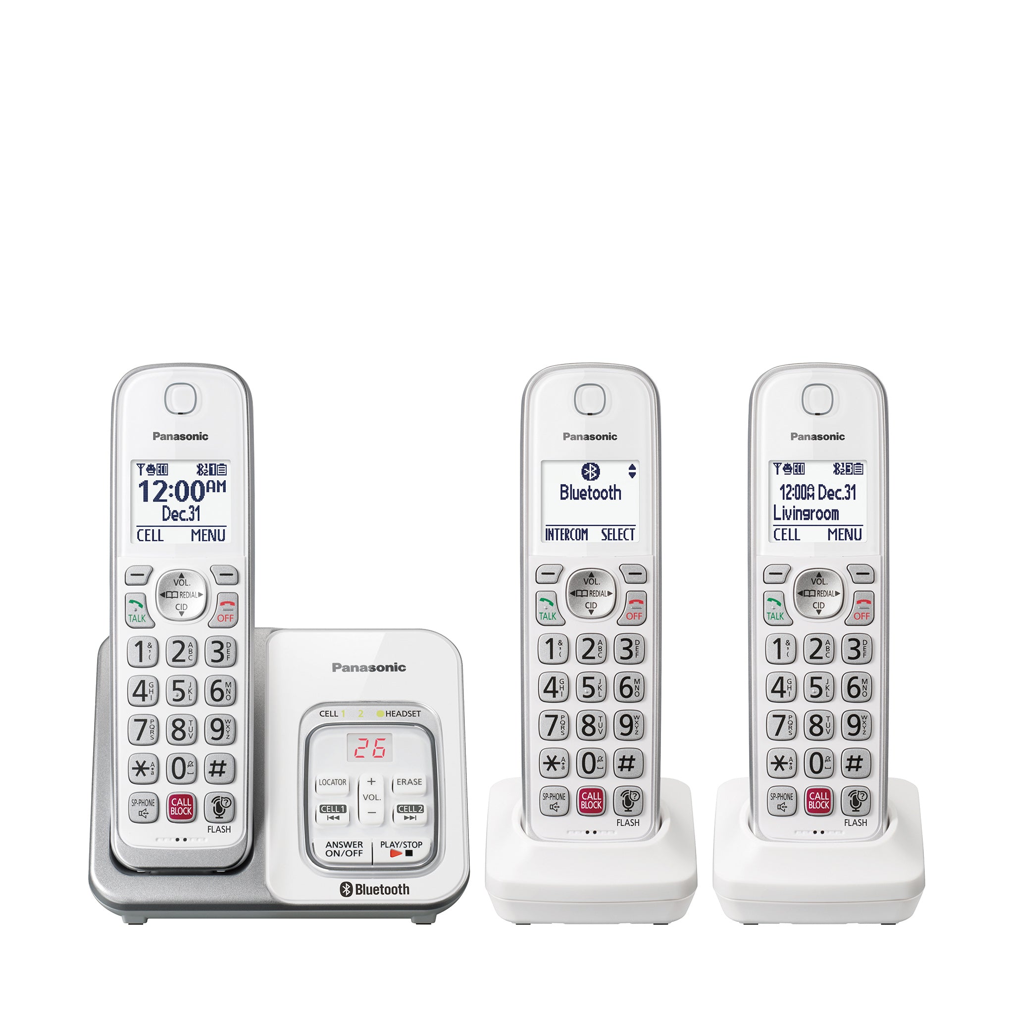 Panasonic Link2Cell Cordless Phone System with Digital Answering