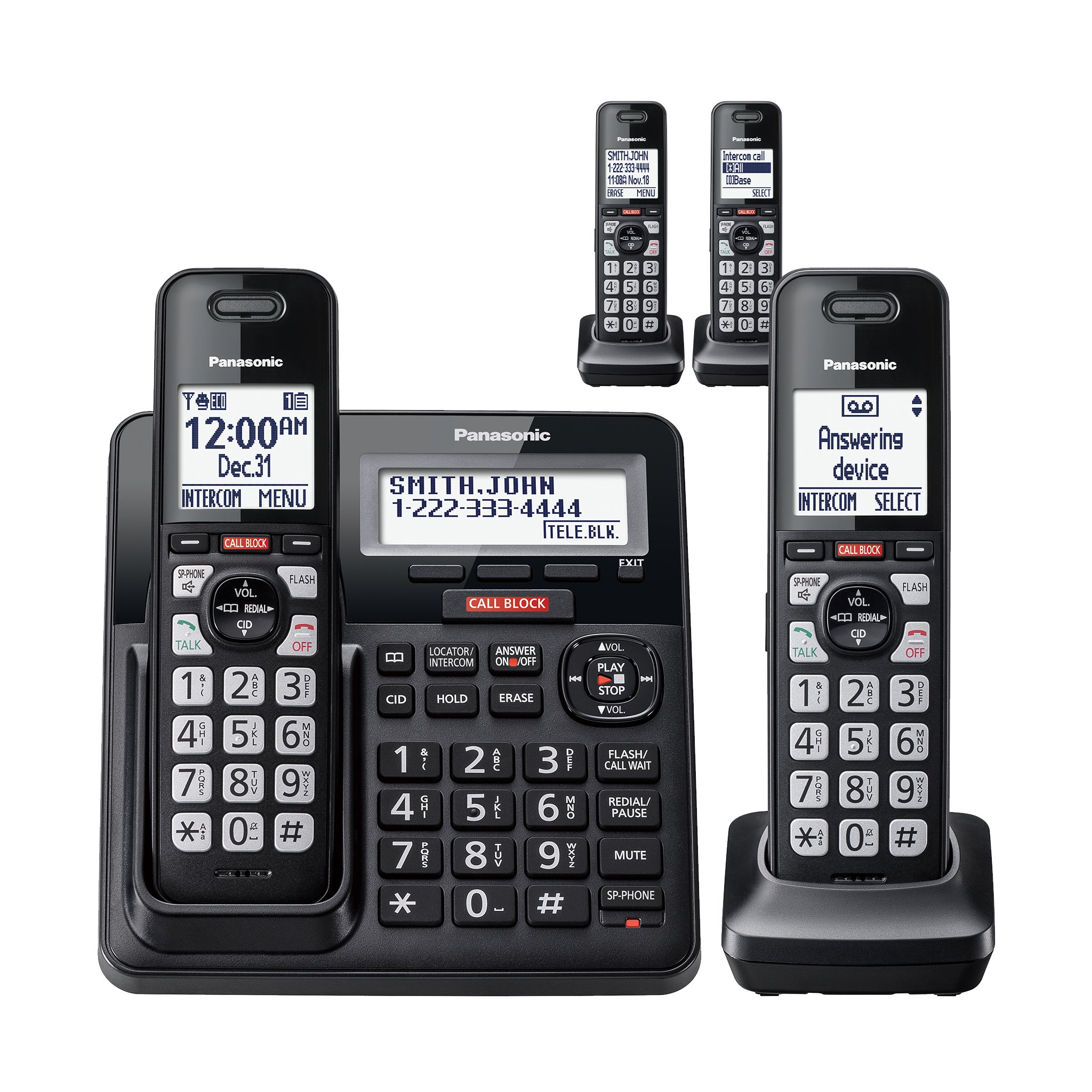 Panasonic 4-Line Compatible Office Phone System, Corded Base 