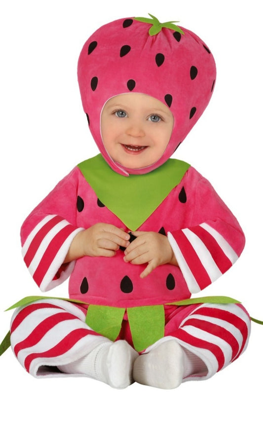 Costume da Fragolina per bambini e bambine di 2 e 3 anni