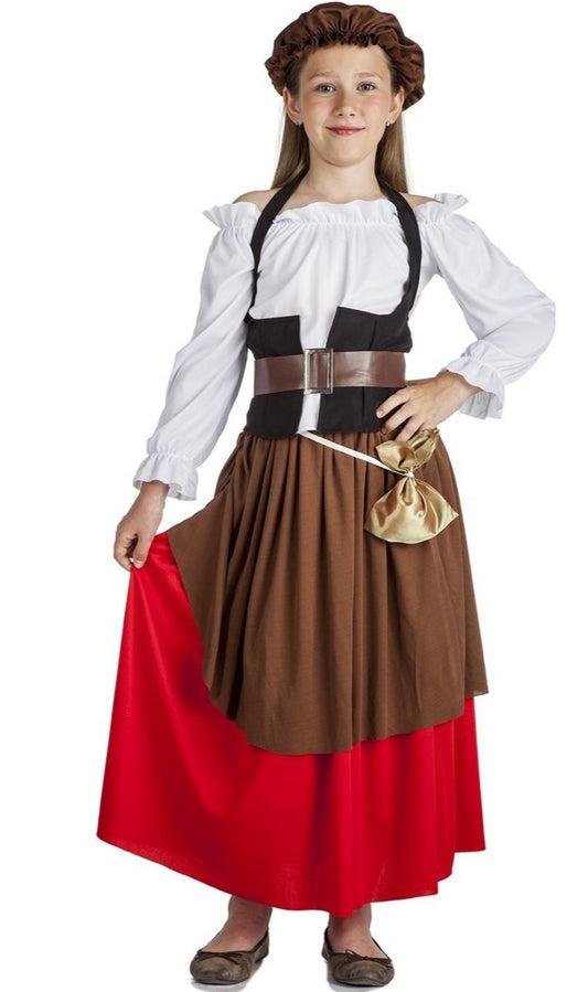 Acquista online costume da contadina medievale per bambina