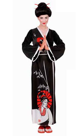 Geisha in Kimono Ed Ombrello Immagine Stock - Immagine di tempiale,  ombrello: 44830199