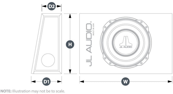 JL Audio CS112TG-TW3 Dimensions