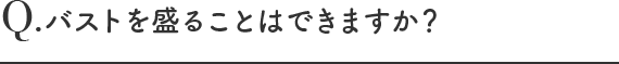 バストを盛ることはできますか？