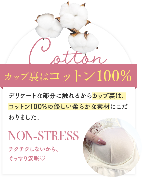 カップ裏はコットン100%