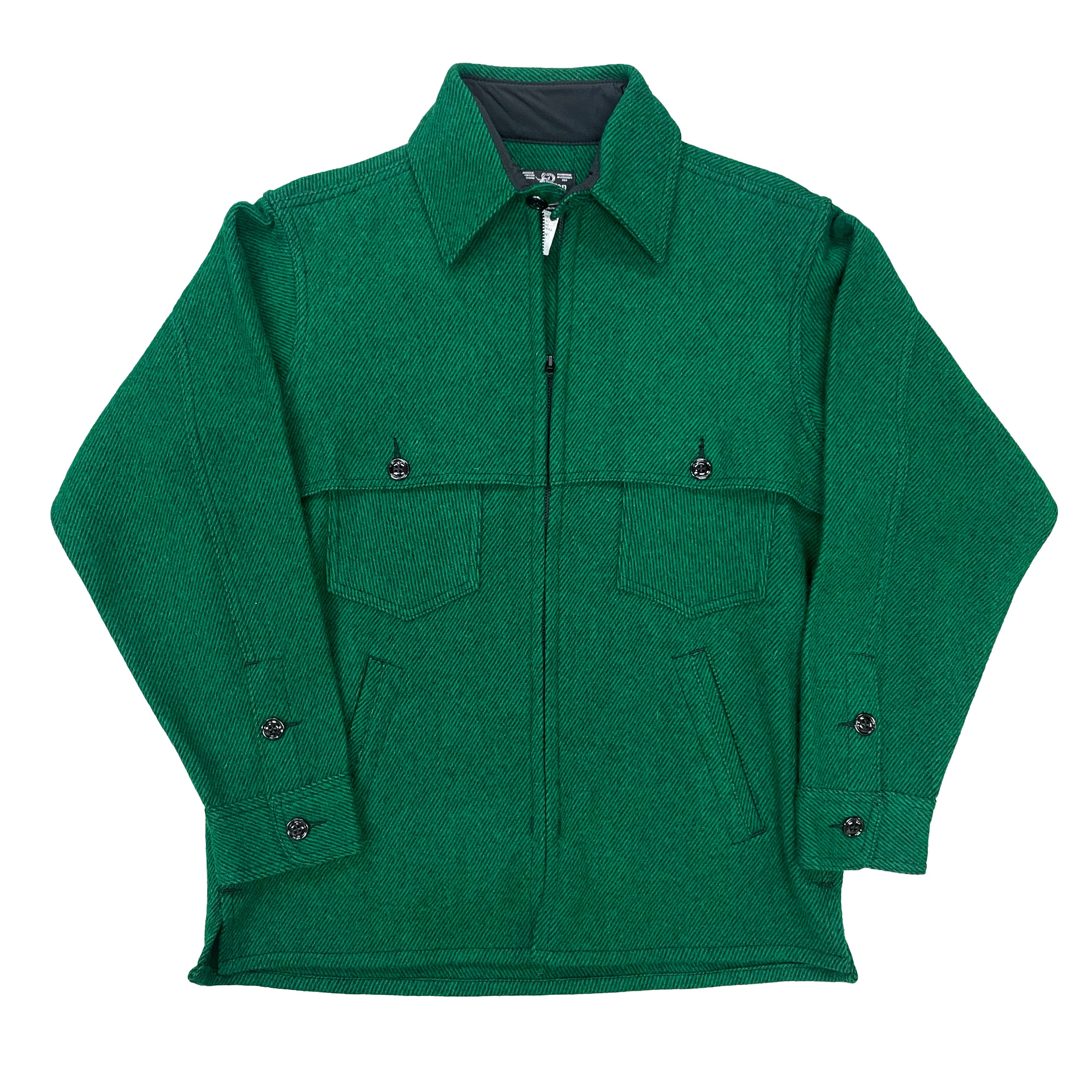  Double Cape Jac Shirt - Bright Green Twill 