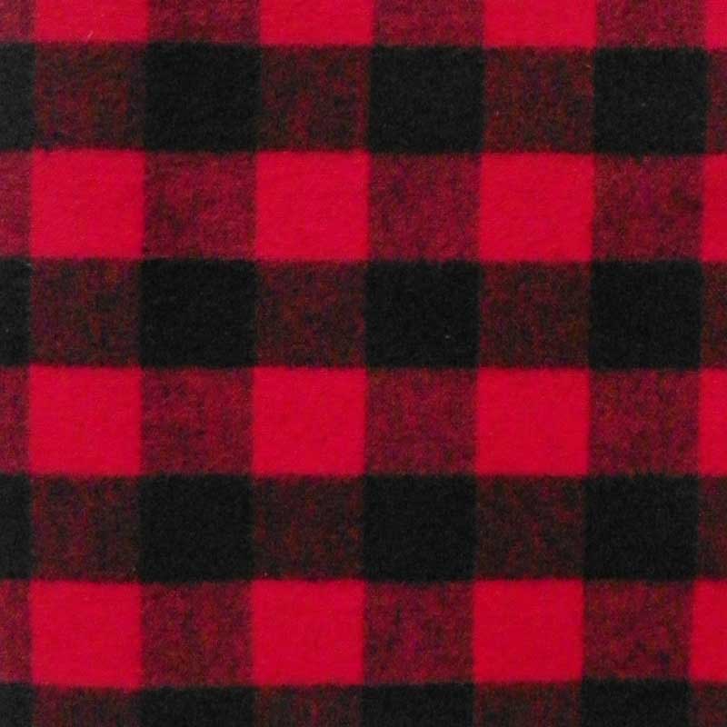  Flannel Fabric By The Yard - GMF12 - Red & Buffalo Check 