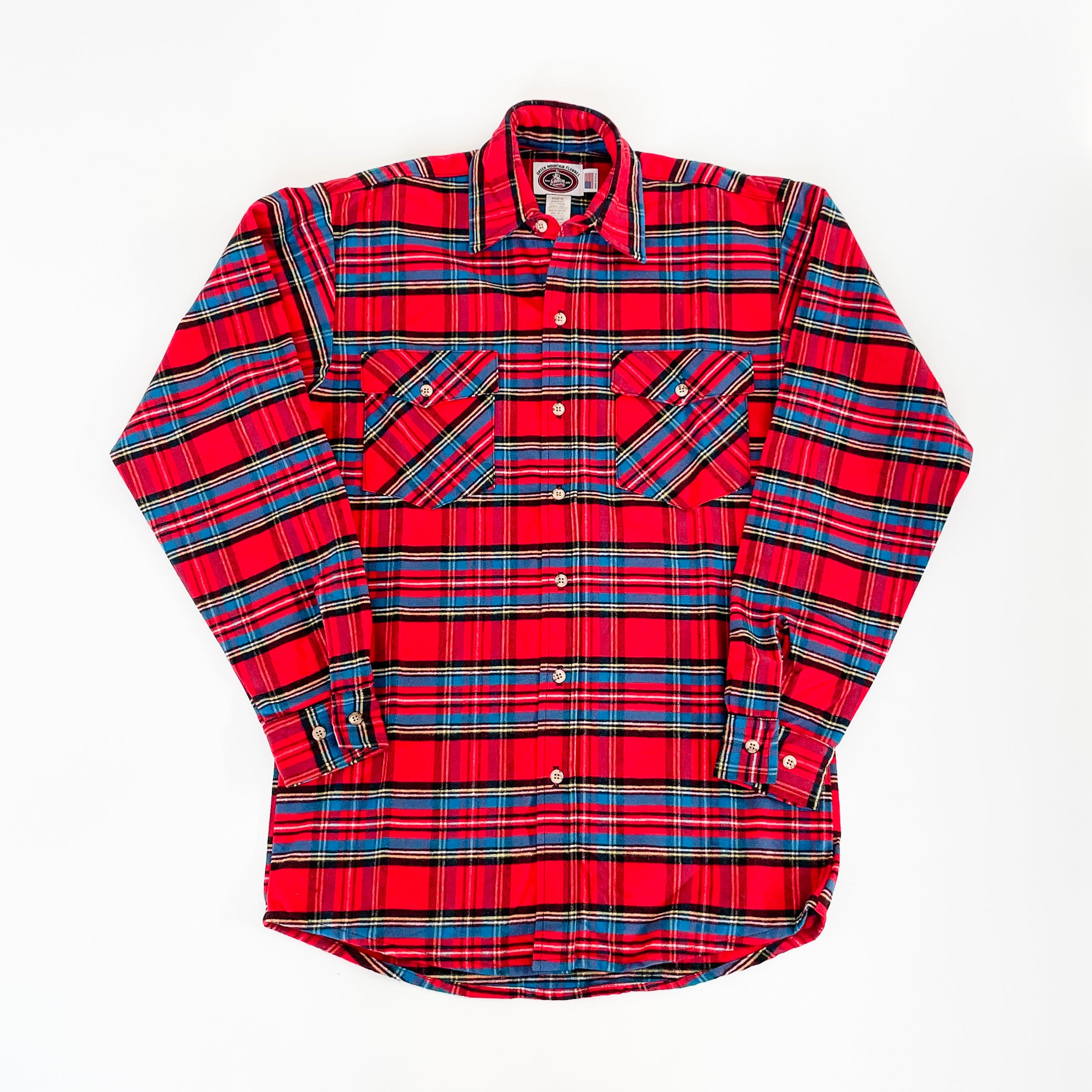  Mens Flannel Button Shirt - Red Stewart 