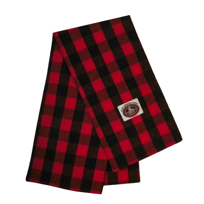  Flannel Scarf - Red & Black Buffalo 