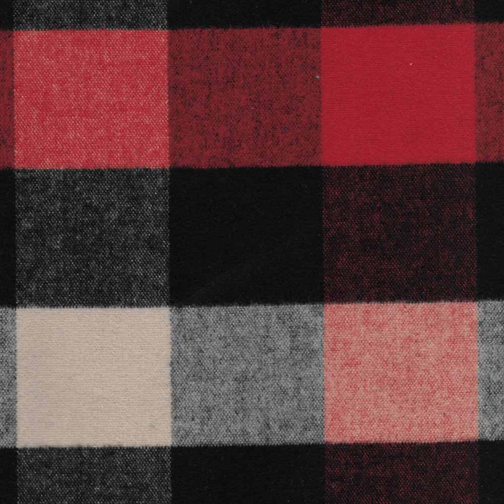  Flannel Fabric By The Yard - GMF41 - Red, Ivory, & Black Buffalo 