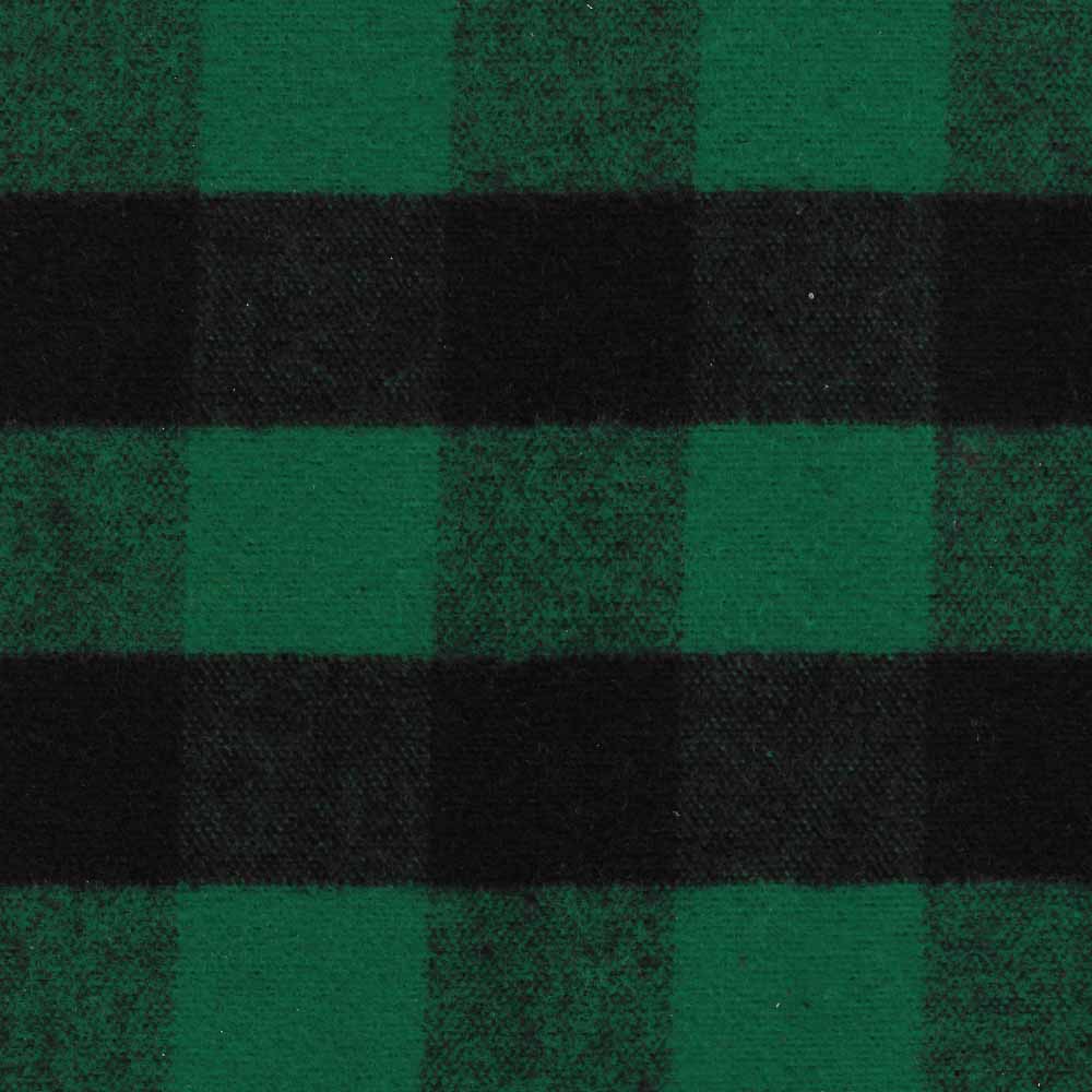  Flannel Swatch - Green & Black 1" Buffalo Plaid 