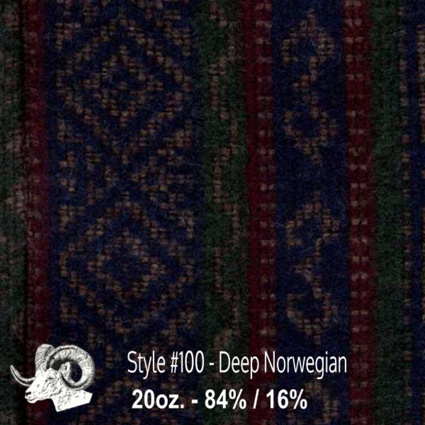  Wool Swatch - 100 - Deep Norwegian 