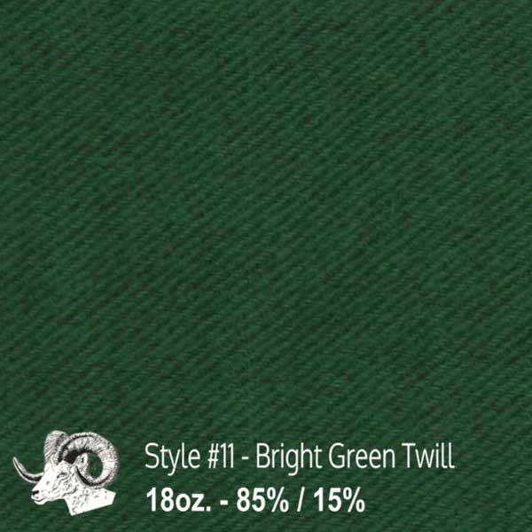  Wool Fabric By The Yard - 11 - Bright Green Twill 