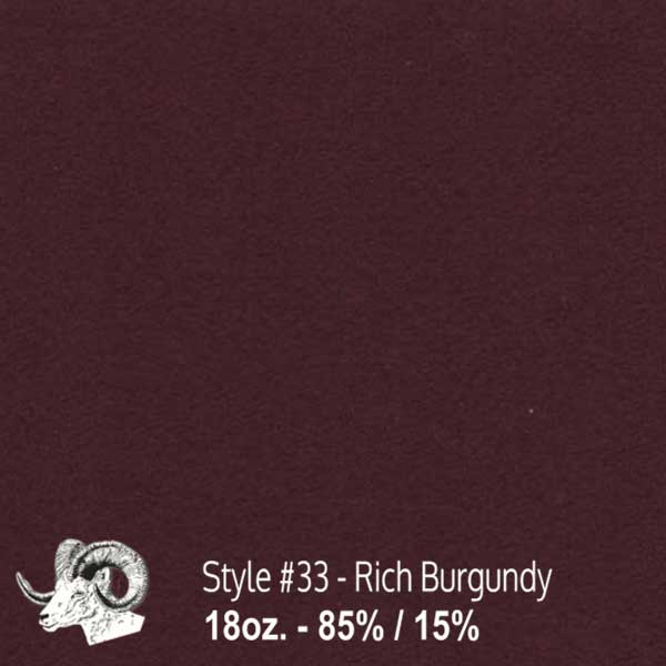  Wool Fabric By The Yard - 33 - Rich Burgundy 