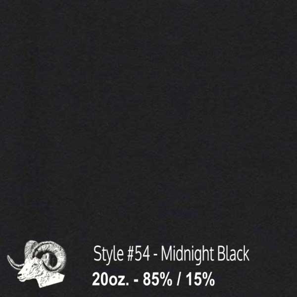  Wool Fabric By The Yard - 54 - Midnight Black 