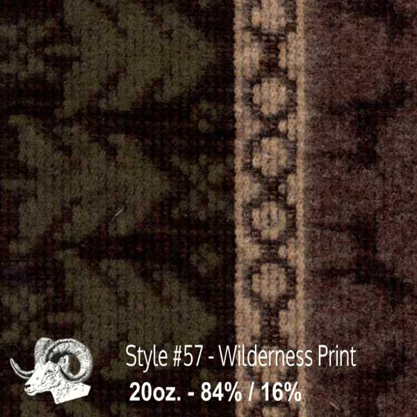  Wool Fabric By The Yard - 57 - Wilderness Print 