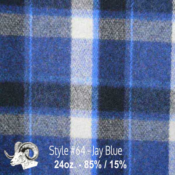  Wool Fabric By The Yard - 64 - Jay Blue 