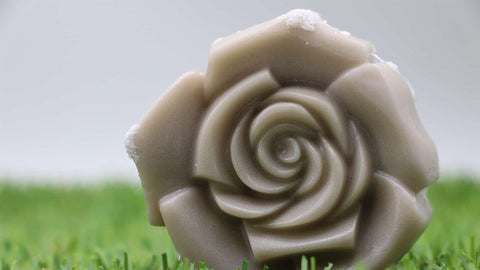beautiful rose carved out of soap