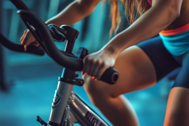 Exercising woman helping to reduce stress