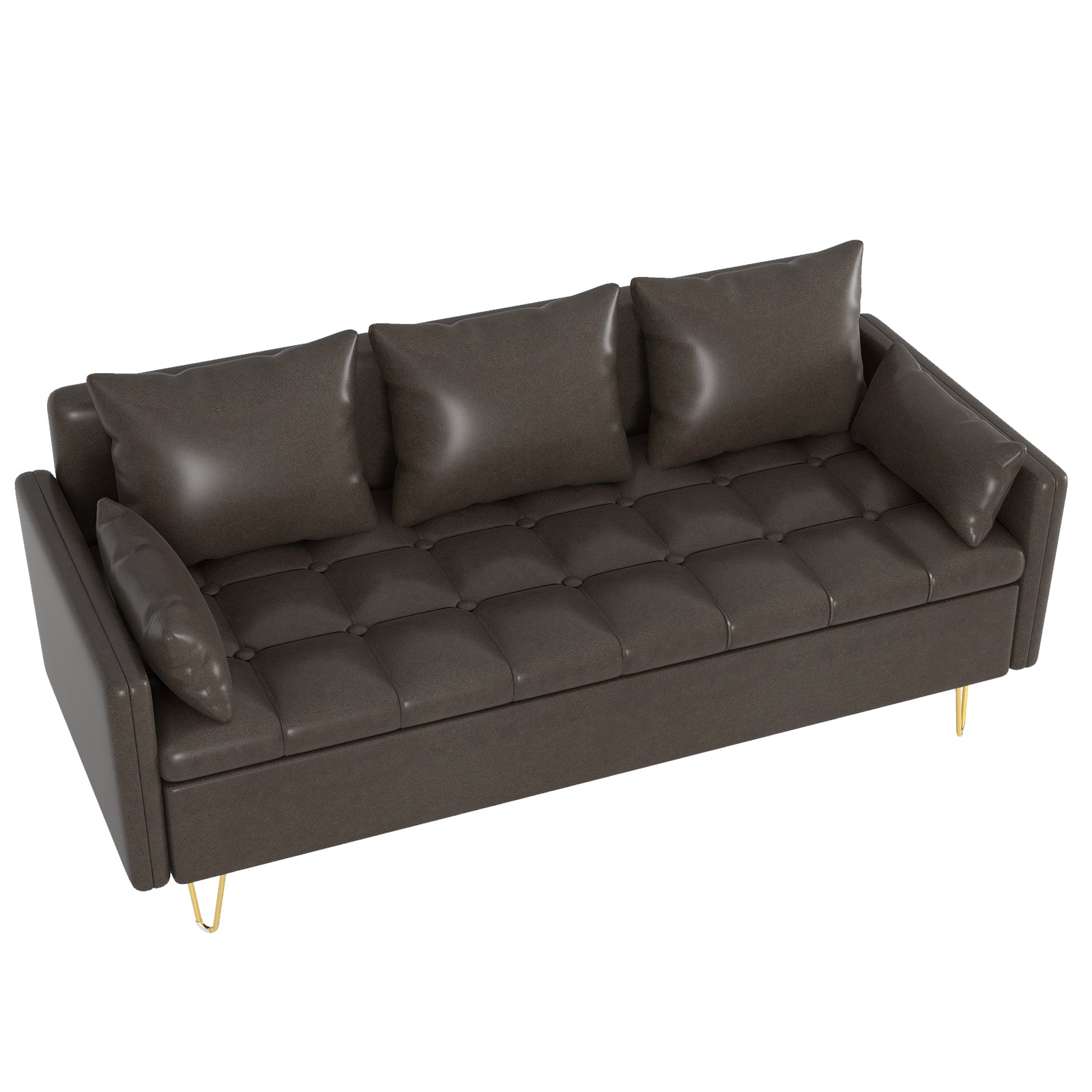 Eupher Faux Leather Sofa Overview