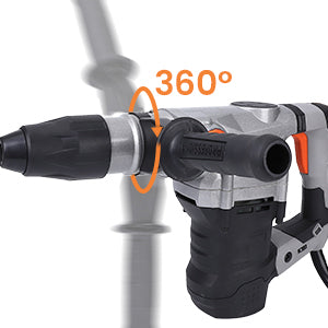 GARVEE 13 Amp Hammer Drill 1-9/16 Inch SDS-Max Multi-functional Heavy Duty Rotary Hammer Drill