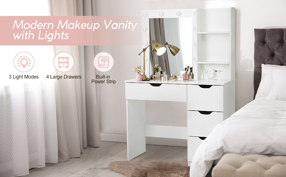 ThinkSTEM Modern Vanity Makeup Desk