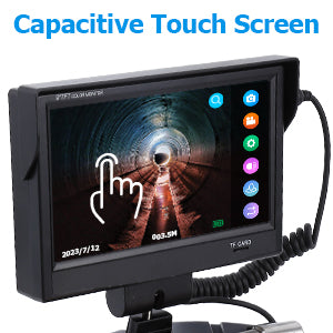 GARVEE 100 ft Snake Camera Sewer Camera with 512Hz Locator 9 Inch Touch HD Screen DVR for Sewer and Drainage Pipe