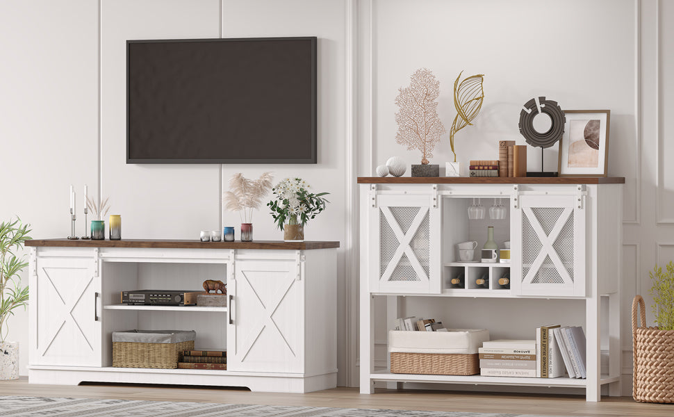GARVEE Farmhouse Coffee Bar Cabinet