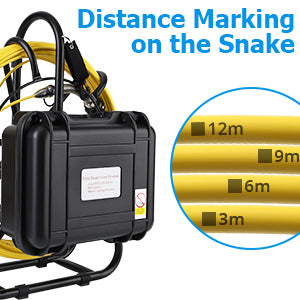 GARVEE 165 ft Snake Camera Sewer Camera 9 Inch HD LCD DVR and Adjustable LEDs for Sewer and Drainage Pipe