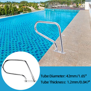 GARVEE 30x22 Inch Pool Handrail Swimming Pool Stair Rail 250LBS Load for Inground Pool